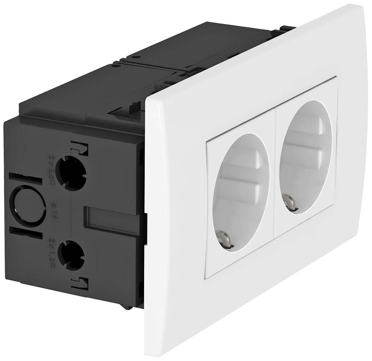 OBO SDE-RW D0RW2 Steckdoseneinheit Modul 45 2f 84x140x59mm PC rws 6119407 OBO SDE-RW D0RW2 Steckdoseneinheit Modul 45 2f 84x140x59mm PC rws 6119407 von OBO Bettermann GmbH & Co. KG