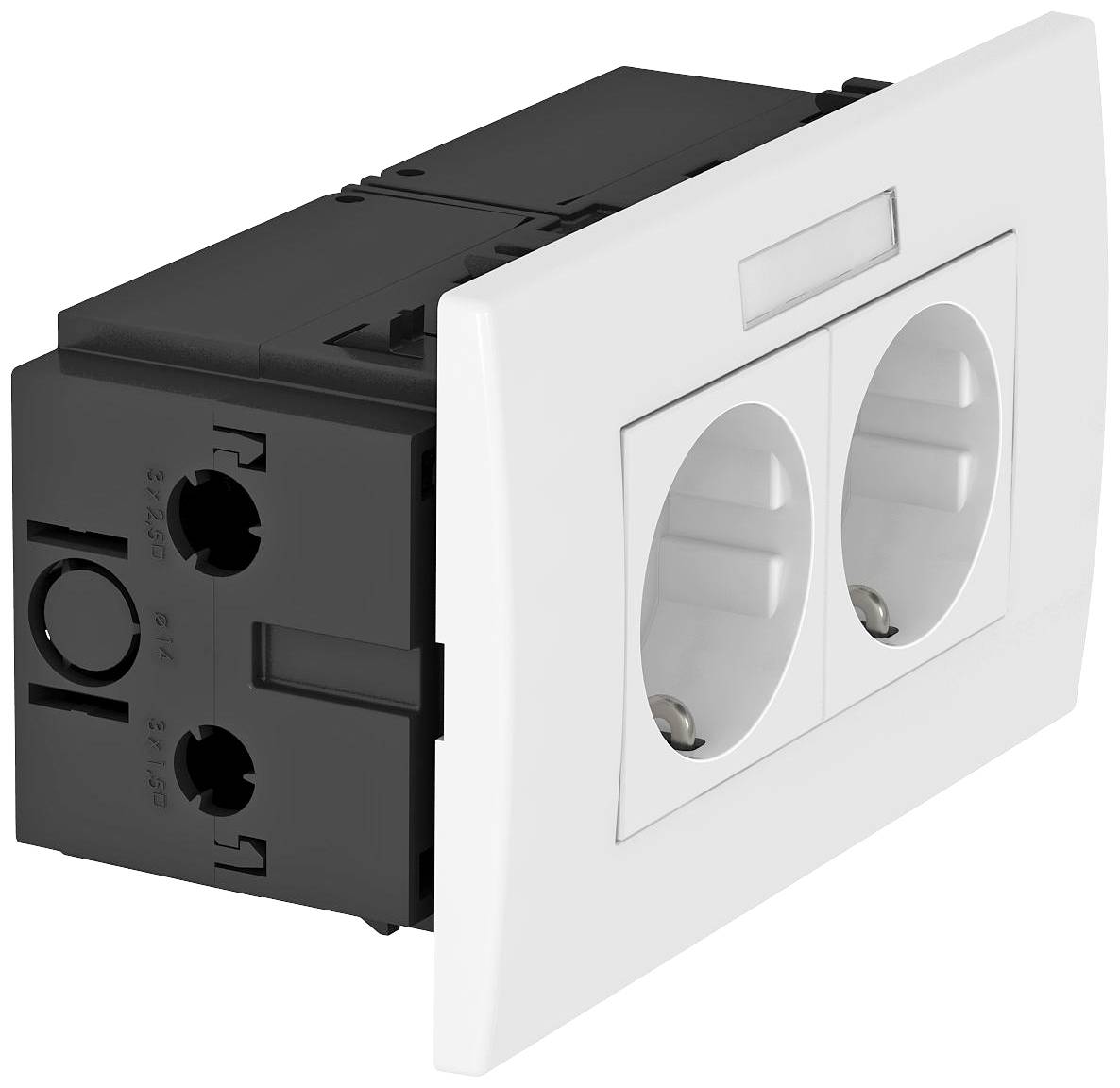 OBO SDE-RW D0RW2B Steckdoseneinheit Modul 45 2f 84x140x59mm PC rws 6119427 von OBO Bettermann GmbH & Co. KG