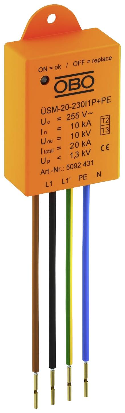 OBO ÜSM-20-230I1P+PE ÜSSmodul f.LED-Leuchten m.1 Phase 230V 5092431 OBO ÜSM-20-230I1P+PE ÜSSmodul f.LED-Leuchten m.1 Phase 230V 5092431 von OBO Bettermann GmbH & Co. KG