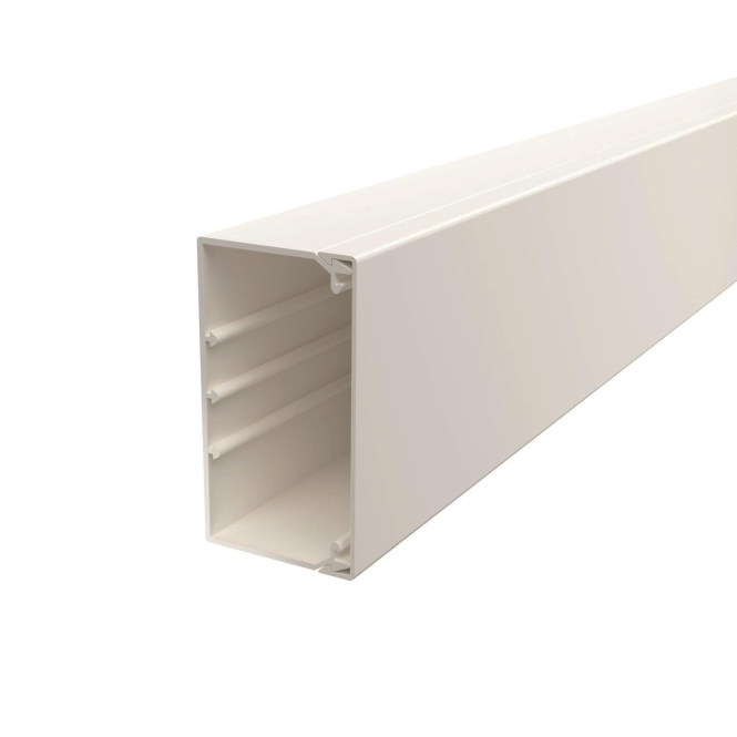 OBO WDK60110RW Wand-u.Deckenkanal m.Bodenlochung 60x110x2000 PVC 6191215 (Inhalt 2 Stück) von OBO Bettermann GmbH & Co. KG