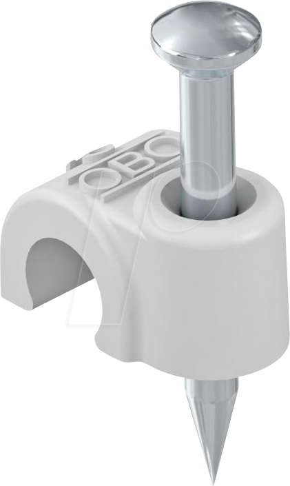 OBO 2227622 - ISO-Nagel-Clip Typ 2008, lichtgrau von OBO Bettermann