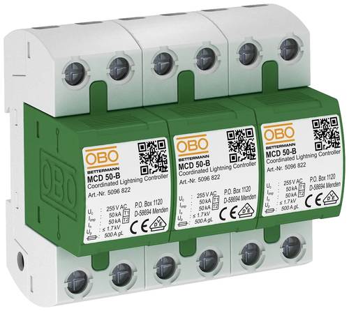 OBO Bettermann 5096877 MCD 50-B 3 Überspannungsableiter 150 kA 1St. OBO Bettermann 5096877 MCD 50-B 3 Überspannungsableiter 150 kA 1St. von OBO Bettermann