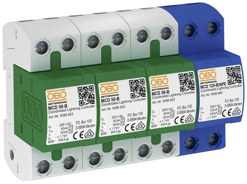 OBO Bettermann 5096879 MCD 50-B 3+1 Überspannungsableiter 125 kA 1St. von OBO Bettermann