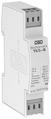 OBO Bettermann 5097976 TKS-B Blitzbarriere 20 kA 1St. OBO Bettermann 5097976 TKS-B Blitzbarriere 20 kA 1St. von OBO Bettermann