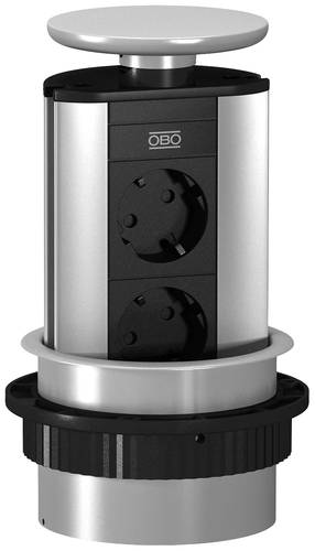 OBO Bettermann 6116854 Tischsteckdose Silber Schutzkontakt von OBO Bettermann
