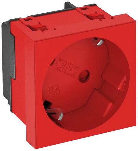 OBO Bettermann 6120079 Geräteeinsatz 1fach Steckdose (B x H x T) 45 x 45 x 42mm 1 St. Rot von OBO Bettermann