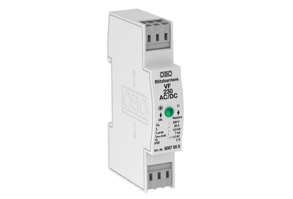 OBO Bettermann Blitzbarriere VF230-AC/DC 5097650 OBO Bettermann Blitzbarriere VF230-AC/DC 5097650 von OBO Bettermann