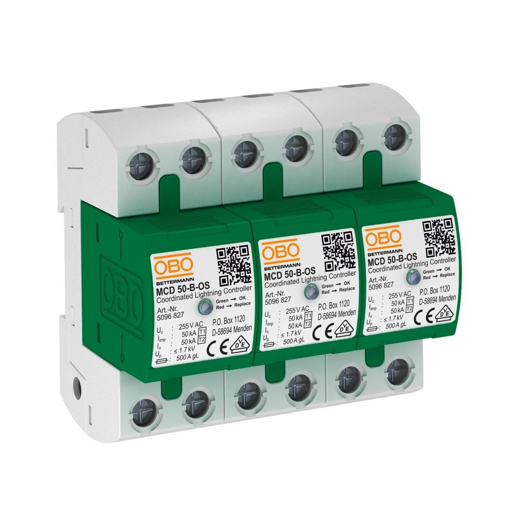 OBO Bettermann Blitzstromableiter MCD 50-B 3-OS 5096835 OBO Bettermann Blitzstromableiter MCD 50-B 3-OS 5096835 von OBO Bettermann