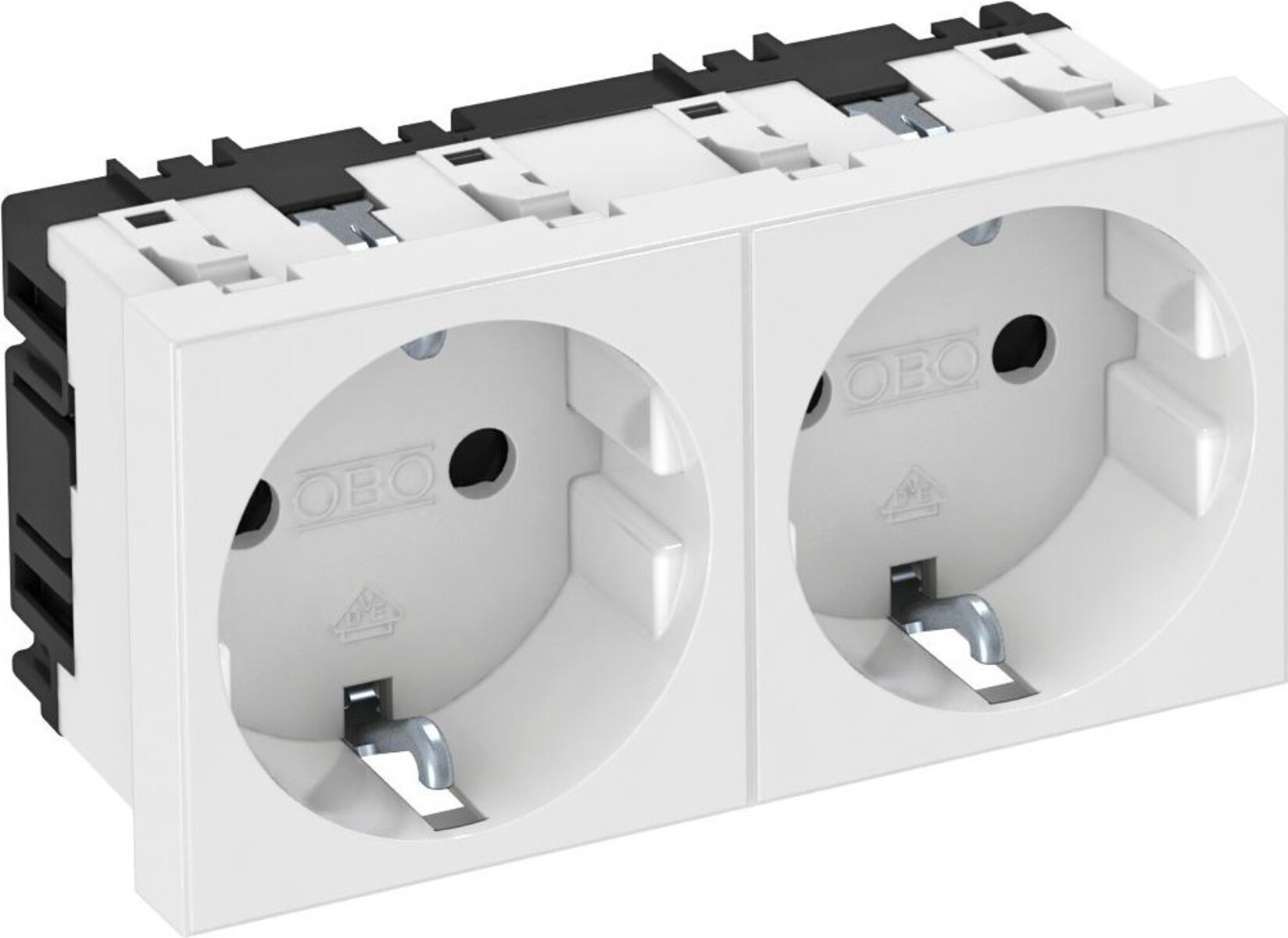 OBO Bettermann Steckdose 0 Grad, 2-fach STD-D0 RW2 6120022 von OBO Bettermann