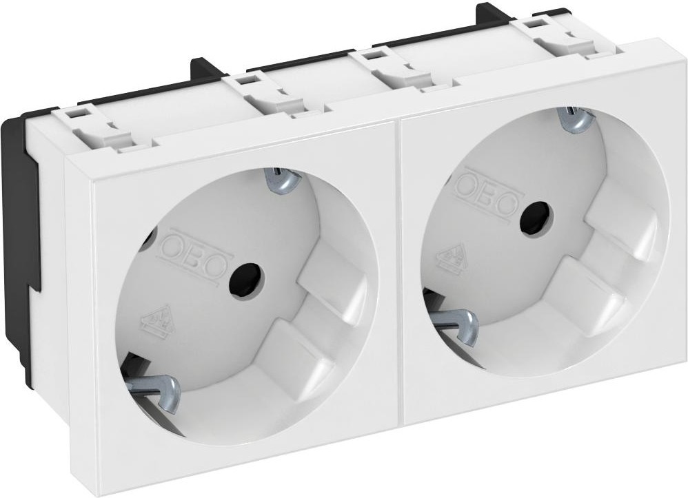 OBO Bettermann Steckdose 33 Grad, 2-fach STD-D3S RW2 6120103 von OBO Bettermann
