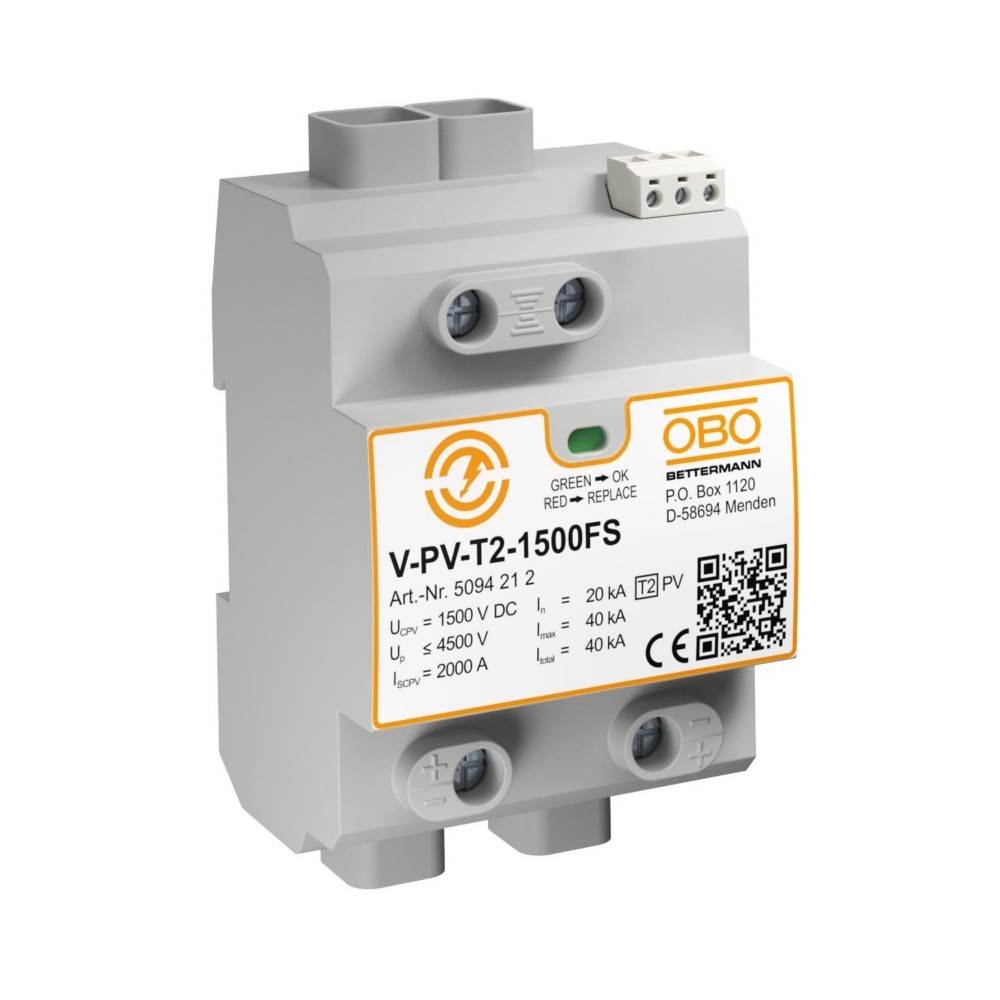 OBO Bettermann SurgeController V-PV-T2-1500+FS 5094212 OBO Bettermann SurgeController V-PV-T2-1500+FS 5094212 von OBO Bettermann