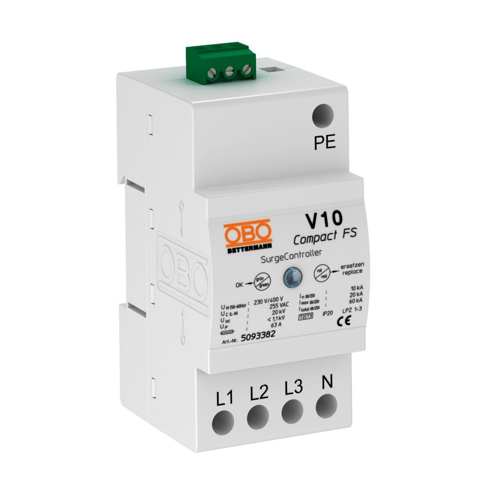 OBO Bettermann Überspannungsschutzgerät V10 COMPACT-FS 5093382 OBO Bettermann Überspannungsschutzgerät V10 COMPACT-FS 5093382 von OBO Bettermann