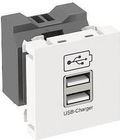 OBO USB Ladegerät m. 2.1A Ladestrom MTG-2UC2.1 RW1 - 45 x 45 mm (6105300) von OBO Bettermann