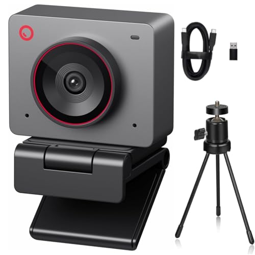 OBSBOT Meet 2 Ultra HD 4K Streaming Webcam, 1080p at 60 FPS, Videokonferenz Kamera mit KI Automatischem Bildausschnitt, USB-C, Dual Noise Reducing Mics, Works with Microsoft Teams/Zoom- Grau von OBSBOT