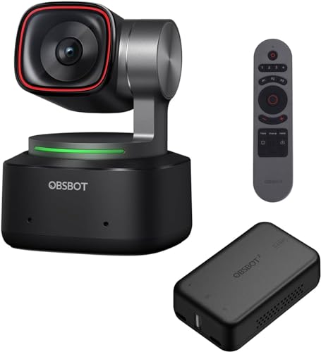OBSBOT Tiny 2 Webcam 4K Combo mit UVC HDMI Adapter & Smart Remote Control, PTZ 4K Web Cam mit 1/1.5" CMOS, KI-Tracking & Autofokus, Gesten-/Sprachsteuerung, Webkamera für Laptop, Streaming, Meeting. OBSBOT Tiny 2 Webcam 4K Combo mit UVC HDMI Adapter & Smart Remote Control, PTZ 4K Web Cam mit 1/1.5" CMOS, KI-Tracking & Autofokus, Gesten-/Sprachsteuerung, Webkamera für Laptop, Streaming, Meeting. von OBSBOT