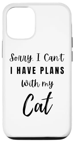 Ich habe Pläne mit meiner Katze Hülle für iPhone 12/12 Pro von OBUYZ