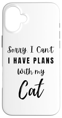 Ich habe Pläne mit meiner Katze Hülle für iPhone 16 Plus Ich habe Pläne mit meiner Katze Hülle für iPhone 16 Plus von OBUYZ