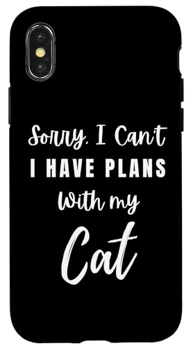 Ich habe Pläne mit meiner Katze Hülle für iPhone X/XS von OBUYZ