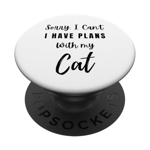 Ich habe Pläne mit meiner Katze PopSockets Klebender PopGrip Ich habe Pläne mit meiner Katze PopSockets Klebender PopGrip von OBUYZ