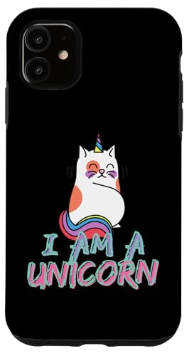 Lustiges Katzen-Einhorn Hülle für iPhone 11 von OBUYZ