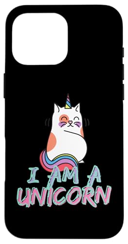 Lustiges Katzen-Einhorn Hülle für iPhone 16 Pro Max Lustiges Katzen-Einhorn Hülle für iPhone 16 Pro Max von OBUYZ