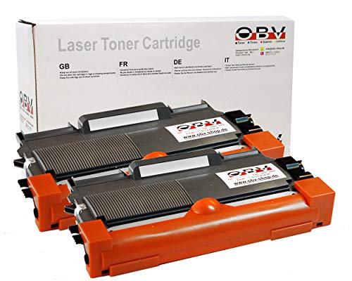 OBV 2X XL Toner kompatibel mit Brother TN-2220 für DCP-7060D 7060N Fax2840 2845 2940 2950 HL-2215 2220 2230 2240 2240D 2240DR 2250DN MFC-7360N 7360Ne 7460DN 7470D 7860DN von OBV