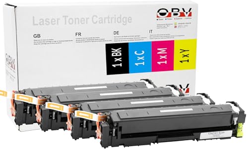 OBV 067 Toner Cartridge als Ersatz Canon LBP-631Cw LBP-633Cdw MF651Cw MF655Cdw MF655Cx MF657Cdw mit Chip ohne Füllstandsanzeige (Schwarz,Cyan,Magenta,Gelb) von OBV