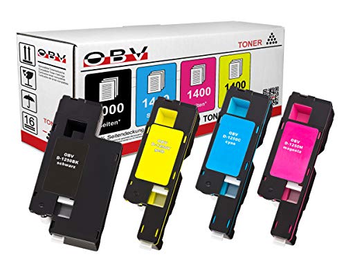 OBV 4X kompatibler Toner für Dell 1250 / 1250C / 1350 / 1350CNW / 1355 / 1355CN / 1355CNW je 1x schwarz, Cyan, Magenta, gelb von OBV