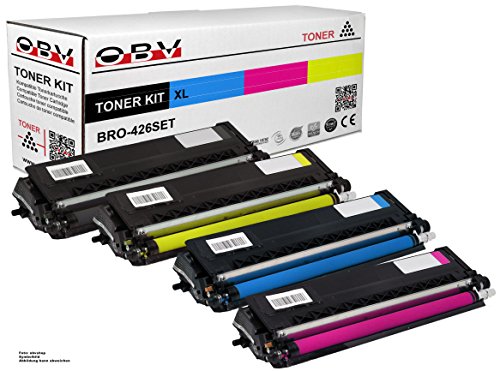 OBV 4X kompatibler XL Toner als Ersatz für Brother TN-426BK TN-426Y TN-426C TN-426M Brother HL-L 8360CDW / MFC-L8900CDW von OBV