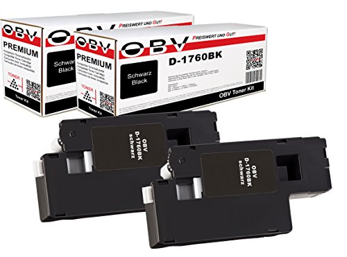 OBV Doppelpack kompatibler Toner als Ersatz für Dell 593-11140 / DC9NW für C1760 C1760NW C1765 C1765NF C1765NFW schwarz 2000 Seiten … von OBV