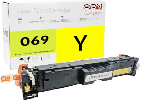 OBV Kompatibel 069 Toner ersetzt Canon 5091C002 für LBP-673Cdw LBP-674 MF753 MF756 MF751 MF752Cdw MF754Cdw ohne Füllstandsanzeige - gelb von OBV