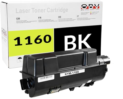 OBV P2040 P2050 kompatibler Toner als Ersatz für Kyocera TK1160 TK-1160 für Ecosys P2040dn P2050DN P2040DW 7.200 Seiten schwarz von OBV