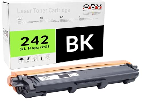 OBV TN 242 kompatibler Toner als Ersatz für Brother TN-242BK schwarz für MFC-9142CDN 9332CDW 9342CDW HL-3142CW HL-3152CDW HL-3172CDW DCP-9022CDW von OBV