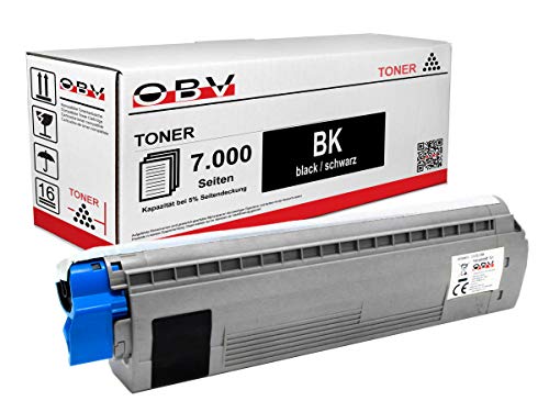 OBV Toner kompatibel mit Oki 46471104 für Oki C823DN C823N C833DN C833DT C833N C843dn - 7000 Seiten schwarz von OBV