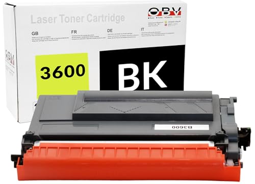 OBV TN 3600 kompatibler Toner als Ersatz für Brother 3600 TN-3600 für MFC-L5710 DCP-L5510 HL-L6210DW MFC-L6910DN HL-L5210 MFC-L6710DW HL-L5210 - schwarz von OBV