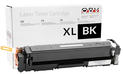 OBV kompatibler Toner als Ersatz für Canon 067H 5106c002 für Canon LBP-631Cw LBP-633Cdw MF651Cw MF655Cdw MF655Cx MF657Cdw mit Chip ohne Füllstandsanzeige - schwarz von OBV