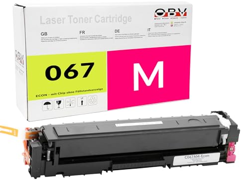 OBV kompatibler Toner als Ersatz für Canon Cartridge 067 5100C002 für Canon LBP-631Cw LBP-633Cdw MF651Cw MF655Cdw MF655Cx MF657Cdw mit Chip ohne Füllstandsanzeige - Magenta von OBV