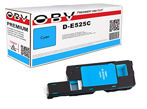 OBV kompatibler Toner als Ersatz für Dell 593-BBLL / VR3NV für E525 E525W Cyan (blau) 1400 Seiten von OBV