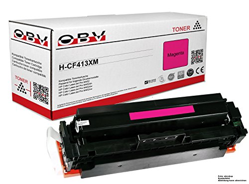 OBV kompatibler Toner als Ersatz für HP CF413X für HP Color Laserjet Pro M477fdw M477fdn M477fnw M452dn M452 M377dw Magenta von OBV