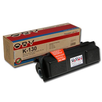 OBV kompatibler Toner als Ersatz für Kyocera TK-130 für Kyocera FS1300 FS-1300D FS-1350 FS-1028MFP FS-1128MFP Kapazität 7200 Seiten, schwarz von OBV