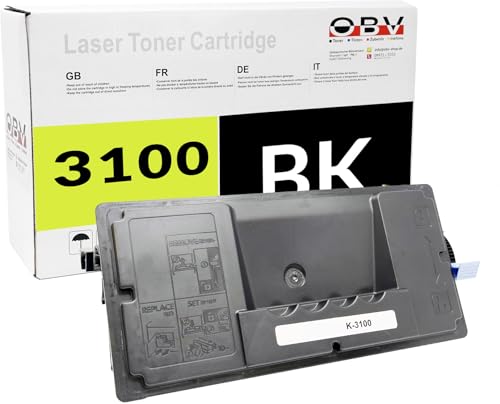 OBV TK-3100 kompatibler Toner als Ersatz für Kyocera TK3100 FS 2100 / FS-2100D FS-2100DN FS-4100DN FS-4200DN FS-4300DN ECOSYS M3040dn M3540dn 12500 Seiten schwarz von OBV
