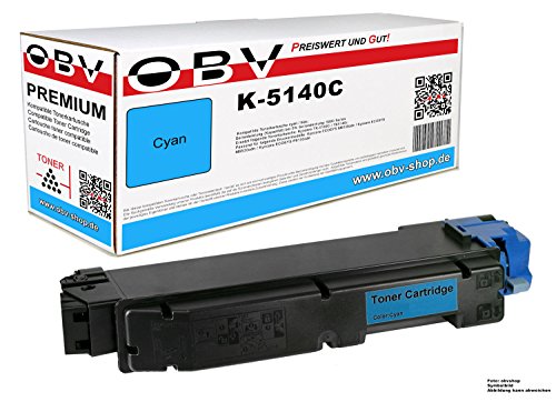 OBV kompatibler Toner als Ersatz für Kyocera TK-5140C für Kyocera Ecosys P6130cdn M6530cdn M6030cdn Cyan von OBV
