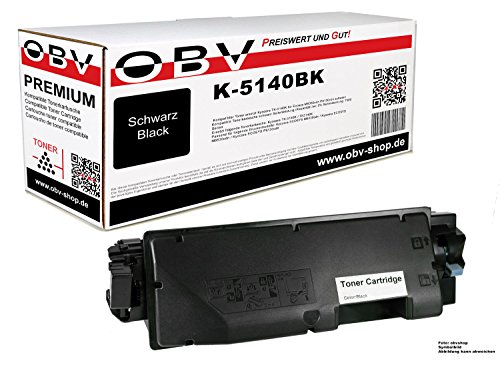 OBV kompatibler Toner als Ersatz für Kyocera TK-5140K für Kyocera Ecosys P6130cdn M6530cdn M6030cdn schwarz von OBV