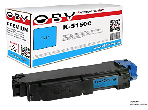 OBV kompatibler Toner als Ersatz für Kyocera TK-5150C für Kyocera Ecosys P6035 P6035cdn M6535cidn M6035cidn Cyan von OBV