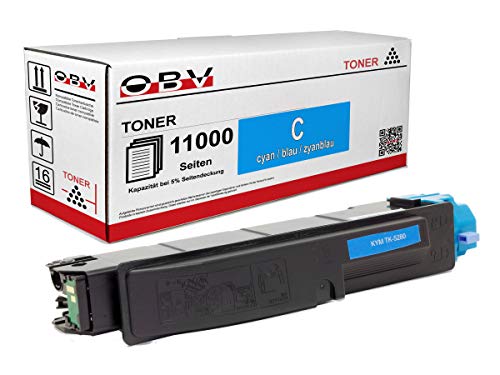 OBV kompatibler Toner als Ersatz für Kyocera TK-5280C für Kyocera ECOSYS M6235cidn M6235cidnt M6635cidn P6235cdn - 11000 Seiten Cyan von OBV