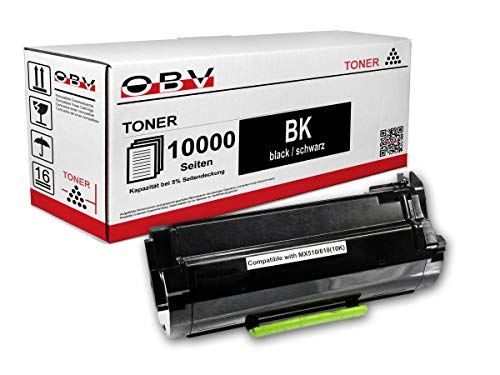 OBV kompatibler Toner als Ersatz für Lexmark 602H / 60F2H00 für Lexmark MX310 MX410 MX510 MX511 MX611 10000 Seiten schwarz von OBV