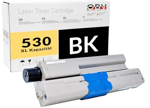 OBV kompatibler Toner als Ersatz für OK 44469804 für Oki C510 C510DN C530 C530DN MC561 MC561DN C511dn C531dn MC562dn , 5000 Seiten schwarz von OBV