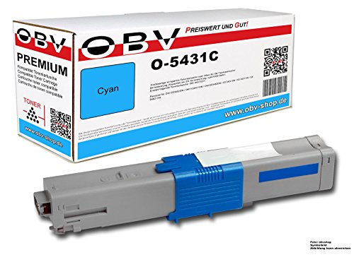 OBV kompatibler Toner als Ersatz für Oki 44973511 für Oki ES3452 ES3452DN ES3452 ES5431 ES5462 ES5462DN ES5462DNw ES5462 Cyan 6000 Seiten von OBV