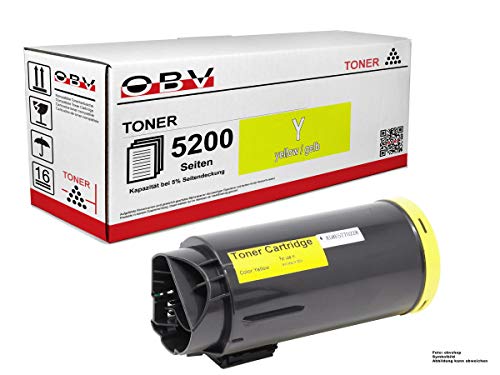OBV kompatibler Toner als Ersatz für Xerox 106R03872 für Xerox Versalink C500 / C505 Serie, 5200 Seiten gelb von OBV