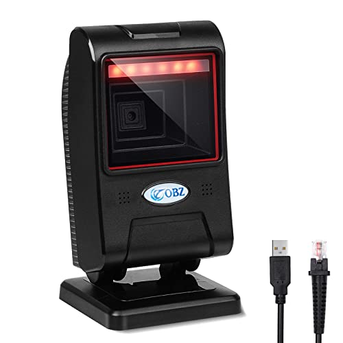 OBZ 1D 2D Desktop Barcode Scanner, QR Code Scanner USB Handsfree Barcode-Scanner mit Einstellbarer Scankopf, automatisch Barcode Reader für Android Windows Computer POS Geschäfte Payment OBZ 1D 2D Desktop Barcode Scanner, QR Code Scanner USB Handsfree Barcode-Scanner mit Einstellbarer Scankopf, automatisch Barcode Reader für Android Windows Computer POS Geschäfte Payment von OBZ